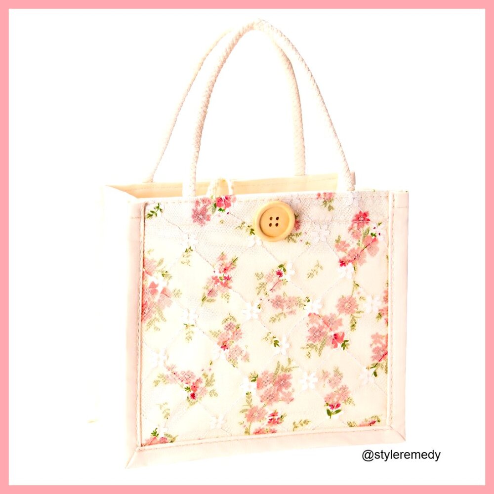 Floral Embroidered PU Leather Clutch Bag Compact Everyday Essential